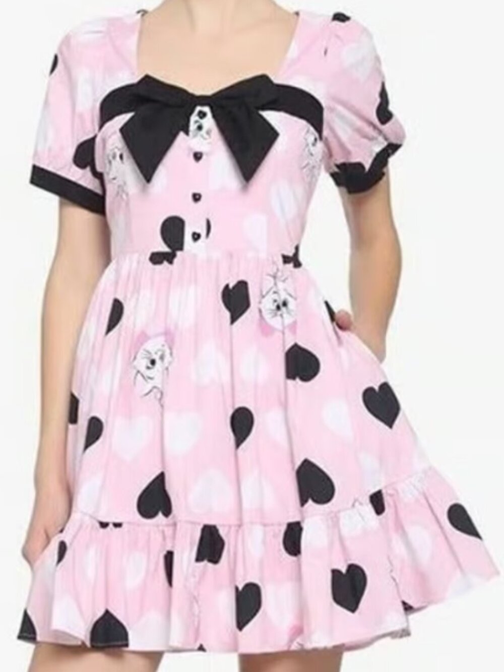 NEW Disney Disneybound Aristocats Marie Collared Heart Dress Sz 2X (18-20)